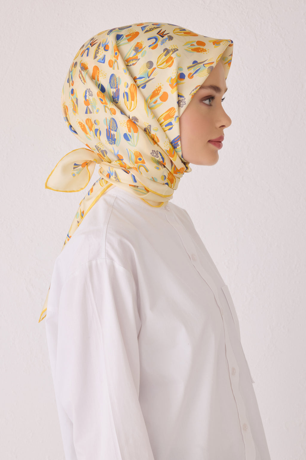 Belli 24 Kış  İpek Eşarp-11 Sarı