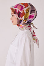 Belli 24 Kış İpek Eşarp-12 Taş Rengi