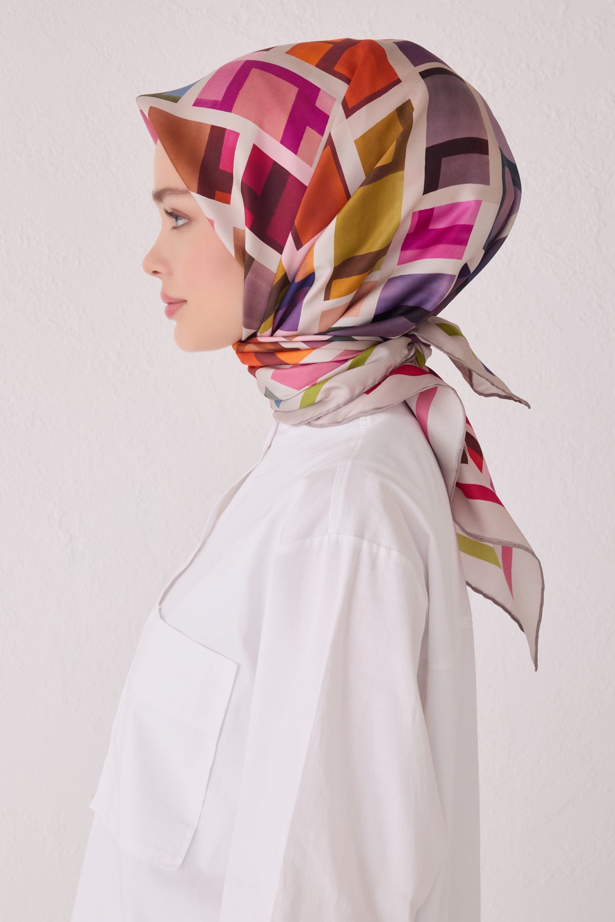 Belli 24 Kış İpek Eşarp-12 Taş Rengi