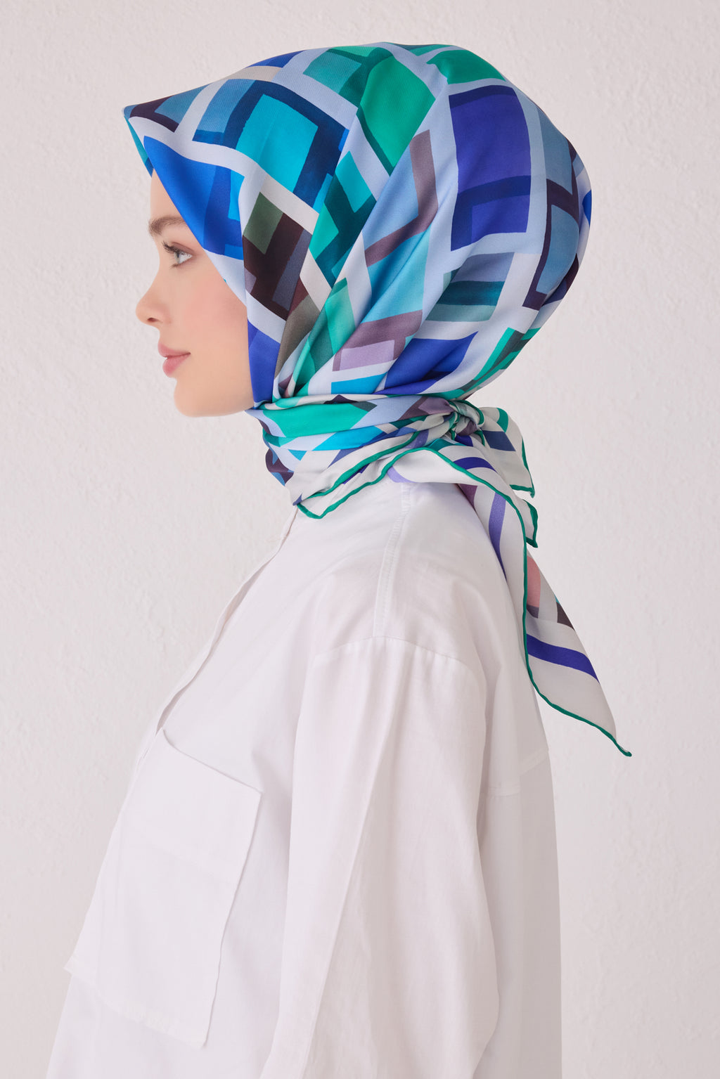 Belli 24 Kış İpek Eşarp-12 Yeşil