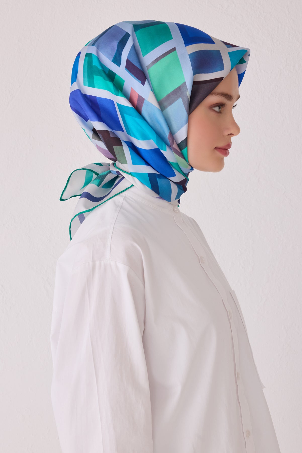 Belli 24 Kış İpek Eşarp-12 Yeşil