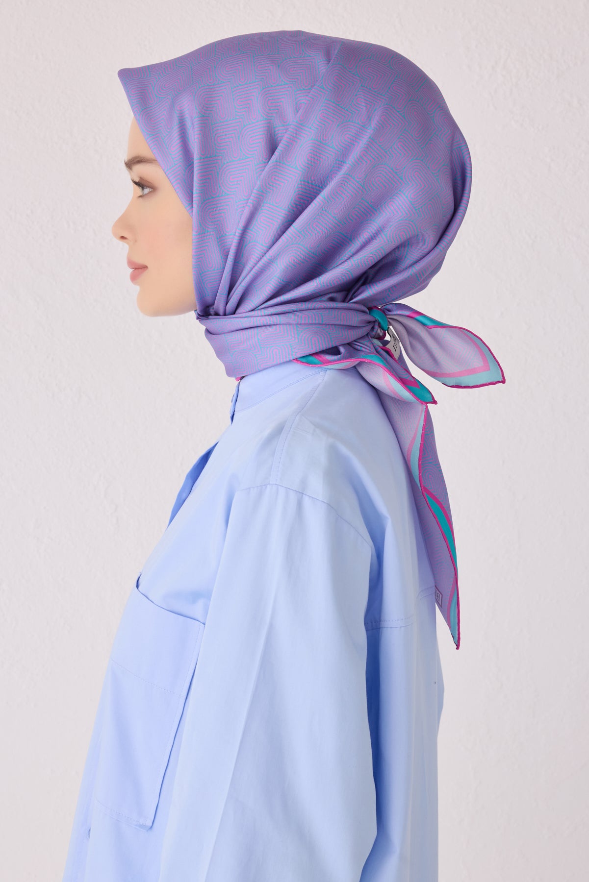 Belli 24 Kış İpek Eşarp-13 Mor