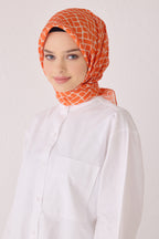 Belli 24 Kış İpek Eşarp-14 Turuncu