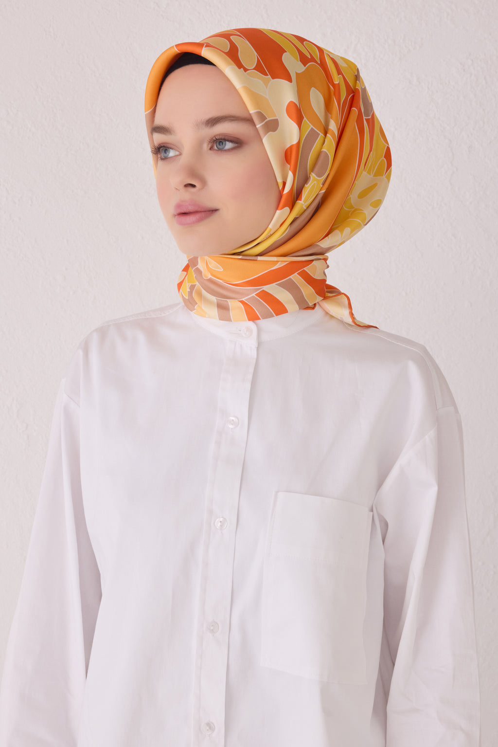 Belli 24 Kış İpek Eşarp-15 Sarı