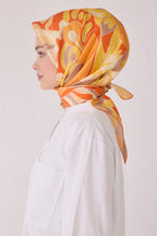 Belli 24 Kış İpek Eşarp-15 Sarı