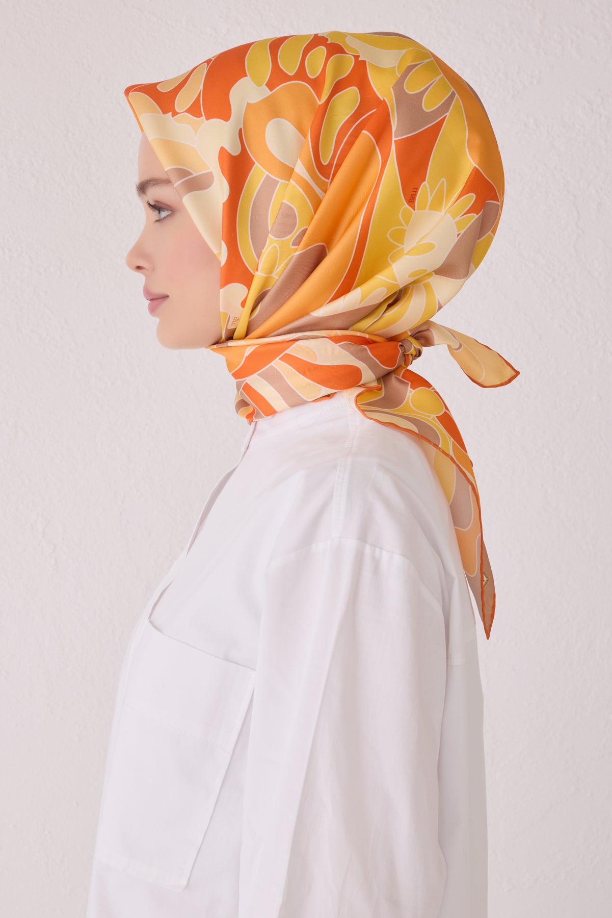 Belli 24 Kış İpek Eşarp-15 Sarı