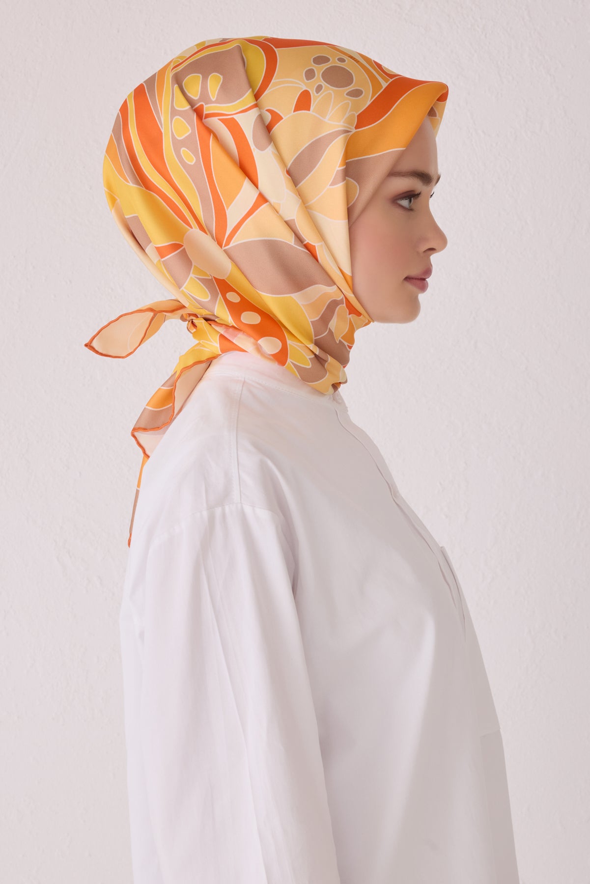 Belli 24 Kış İpek Eşarp-15 Sarı