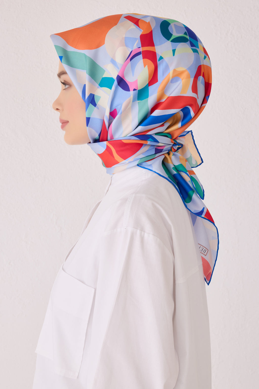 Belli 24 Kış  İpek Eşarp-16 Mavi