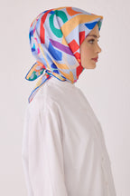 Belli 24 Kış  İpek Eşarp-16 Mavi