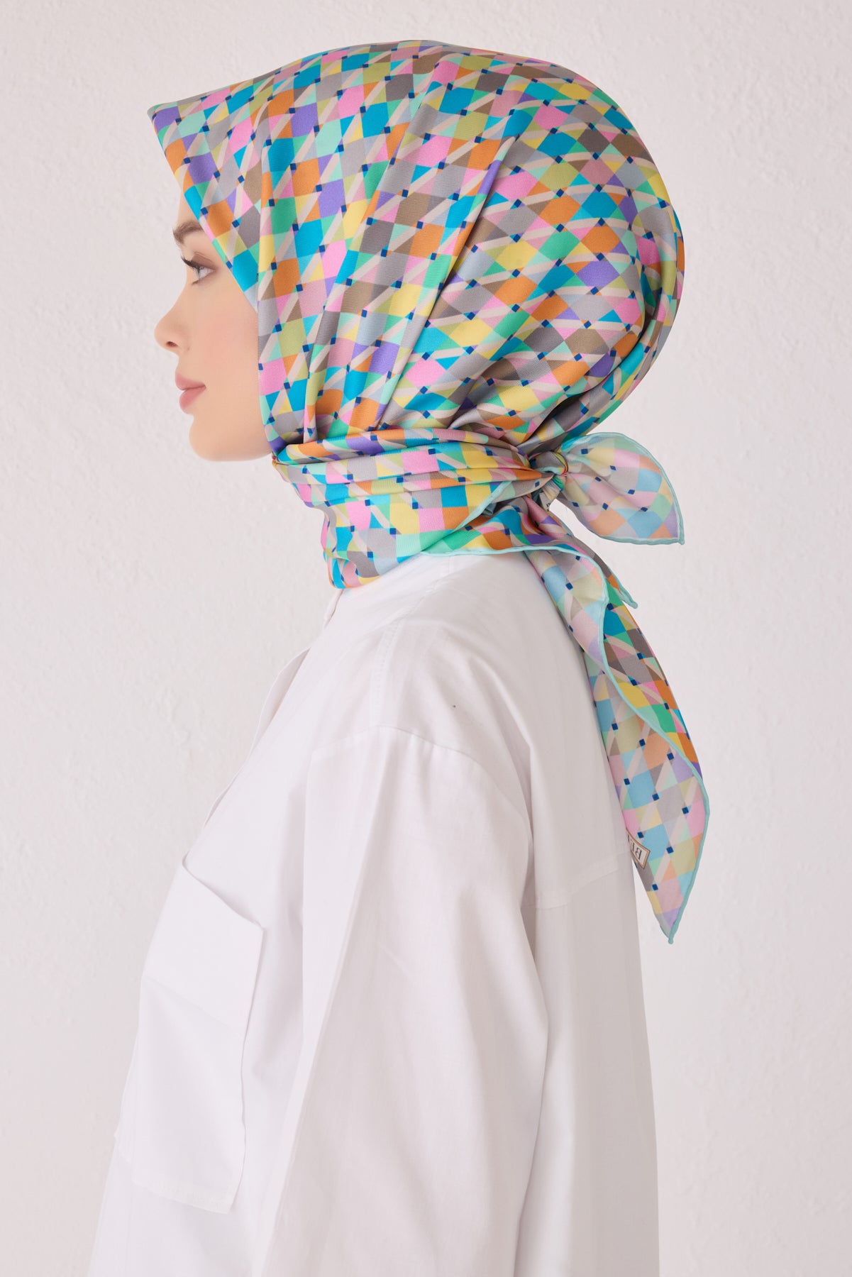 Belli 24 Kış  İpek Eşarp-17 Turkuaz