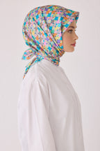 Belli 24 Kış  İpek Eşarp-17 Turkuaz