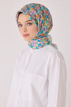 Belli 24 Kış  İpek Eşarp-17 Turkuaz