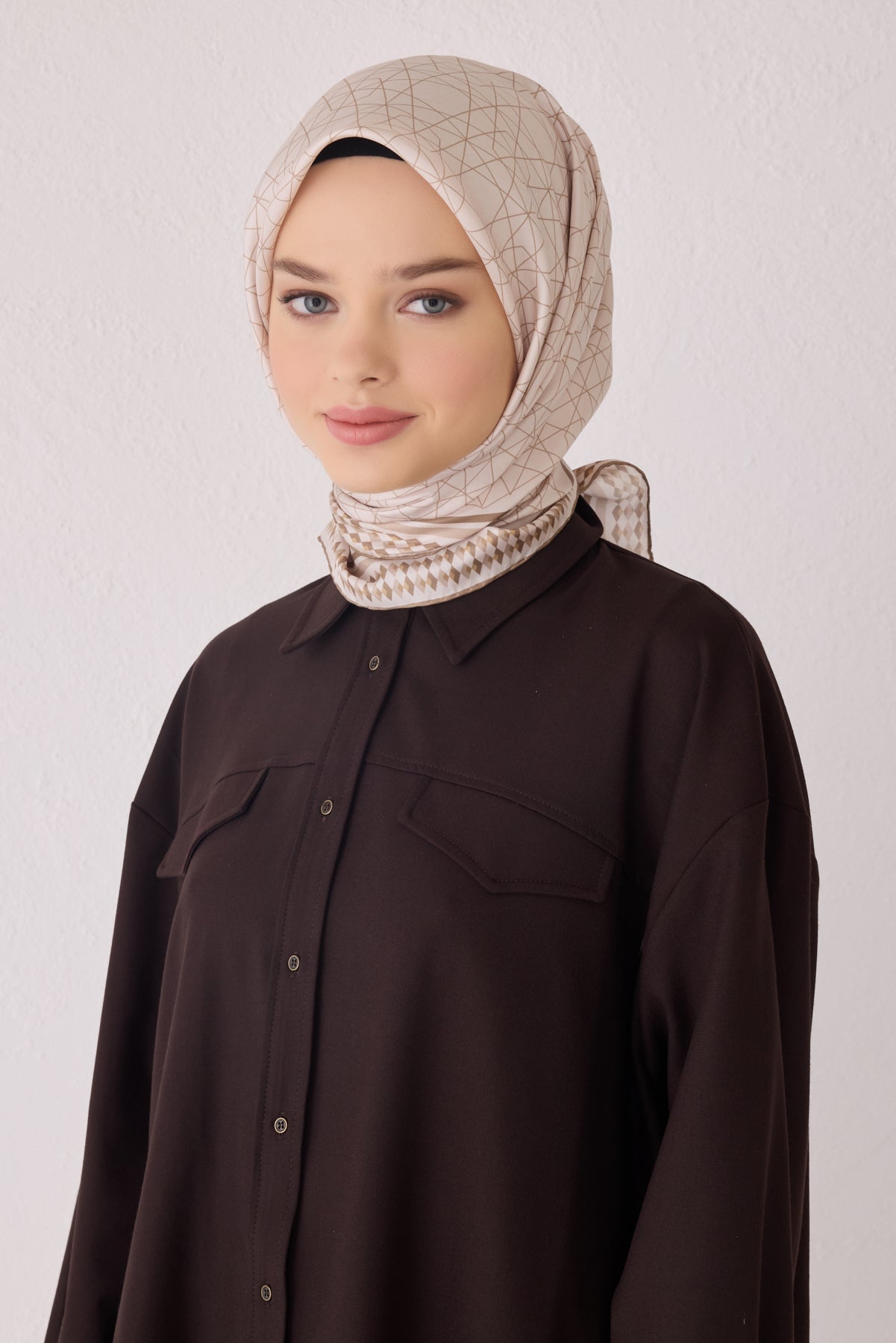 Belli 24 Kış İpek Eşarp-18 Gri