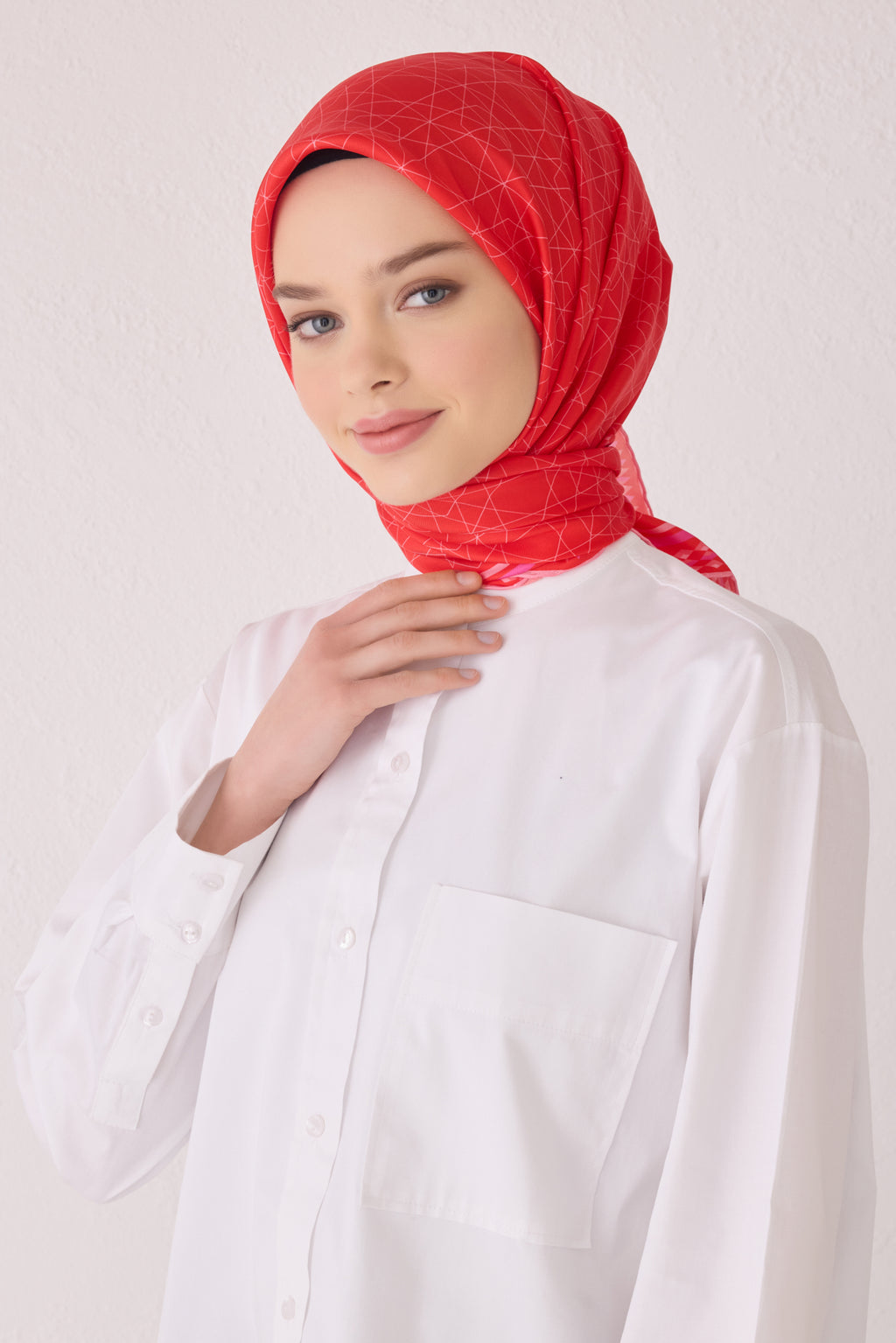 Belli 24 Kış İpek Eşarp-18 Turuncu