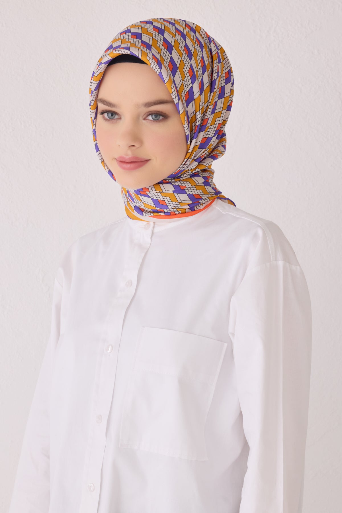 Belli 24 Kış İpek Eşarp-2 Hardal