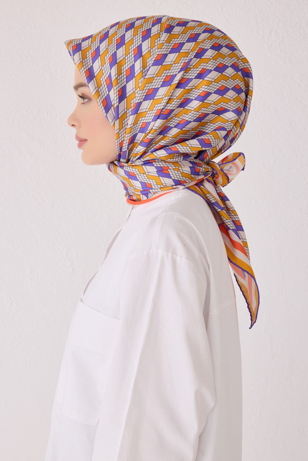 Belli 24 Kış İpek Eşarp-2 Hardal