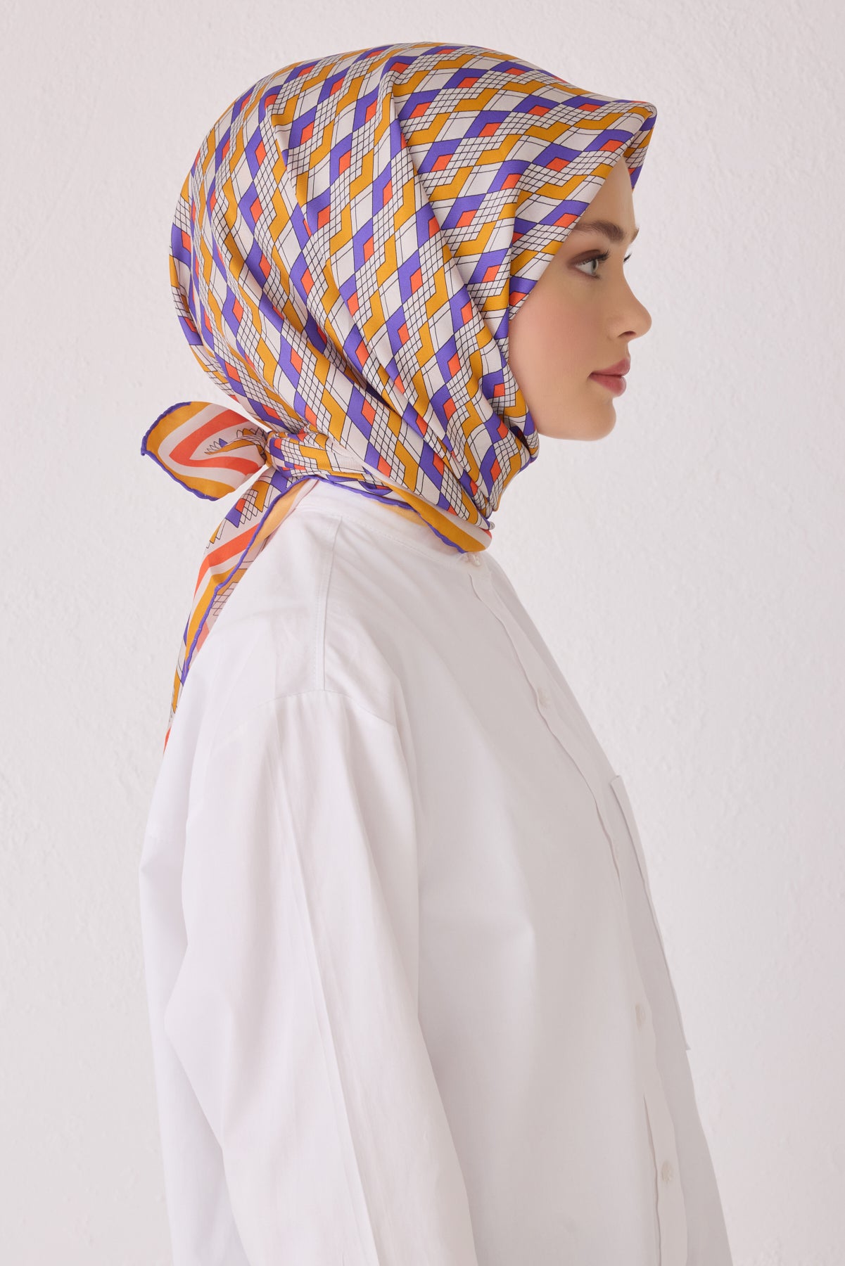 Belli 24 Kış İpek Eşarp-2 Hardal