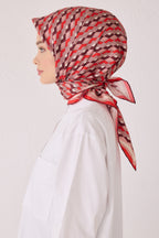 Belli 24 Kış İpek Eşarp-2 Kırmızı