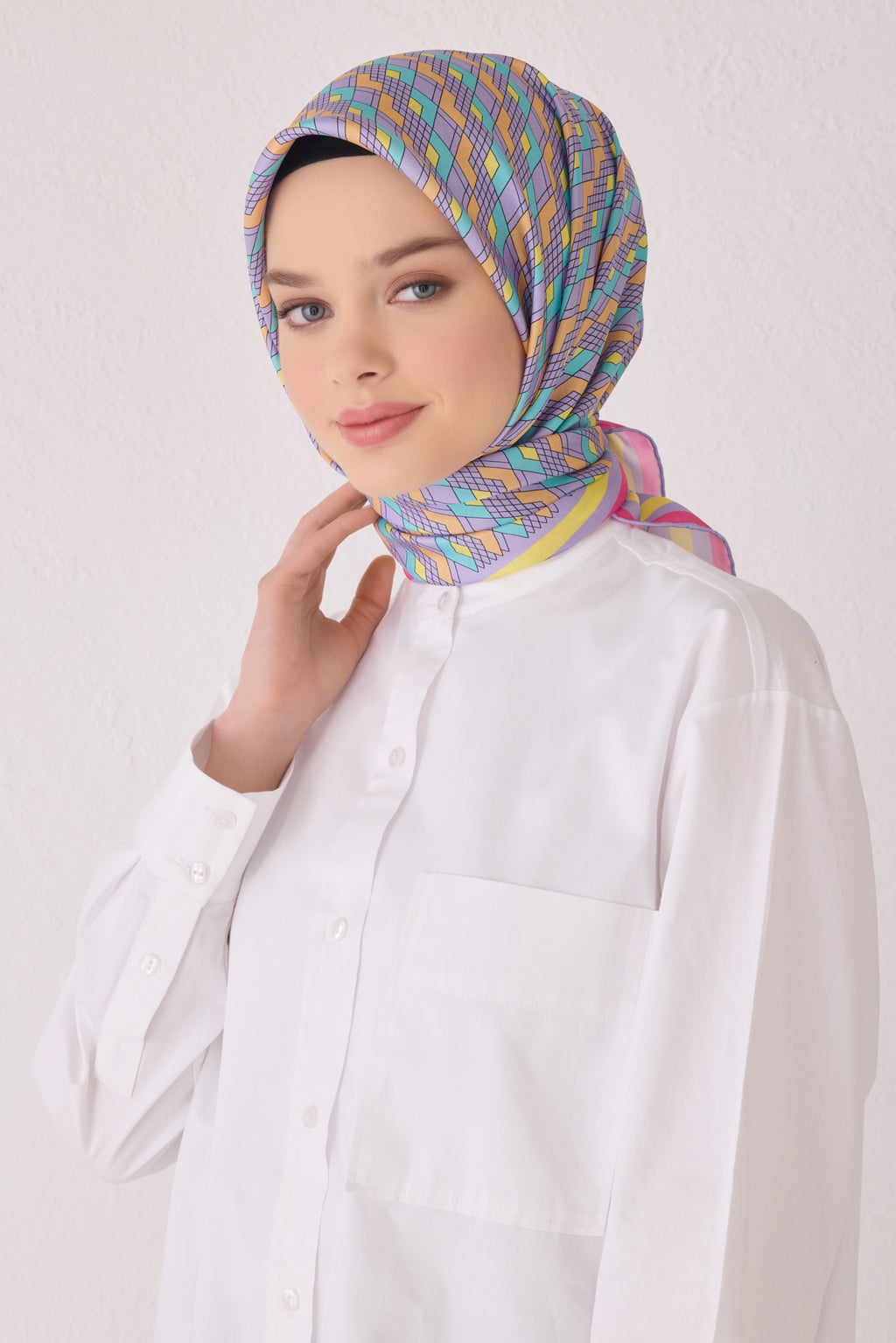 Belli 24 Kış İpek Eşarp-2 Lila