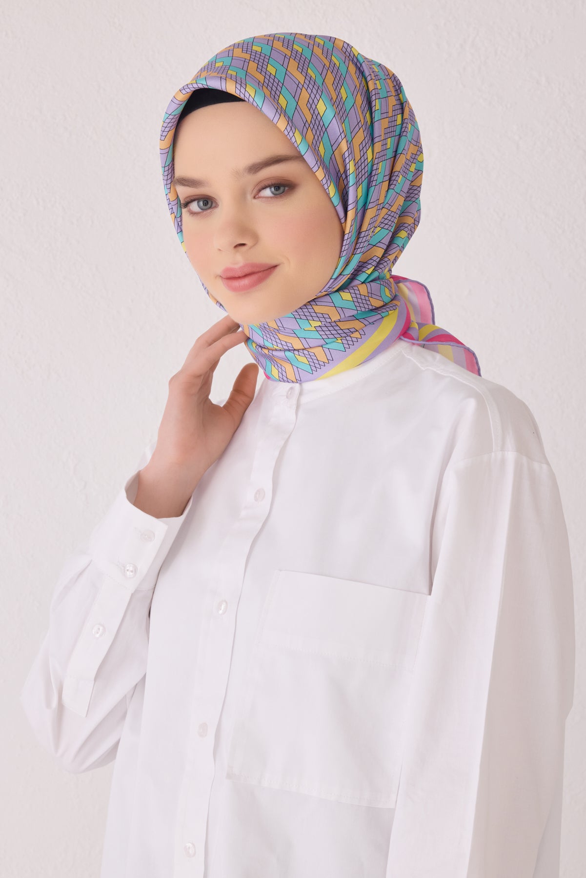 Belli 24 Kış İpek Eşarp-2 Lila