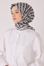 Belli 24 Kış İpek Eşarp-2 Siyah