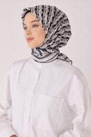 Belli 24 Kış İpek Eşarp-2 Siyah