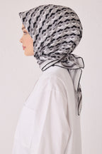 Belli 24 Kış İpek Eşarp-2 Siyah