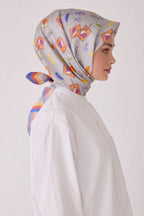 Belli 24 Kış İpek Eşarp-3 Gri