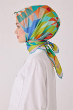 Belli 24 Kış İpek Eşarp-4 Yeşil