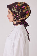 Belli 24 Kış İpek Eşarp-5 Acı Kahve