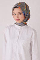 Belli 24 Kış İpek Eşarp-5 Gri