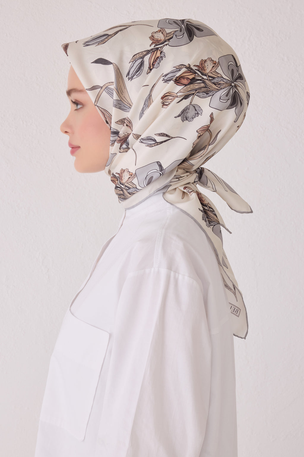 Belli 24 Kış İpek Eşarp-5 Taş Rengi