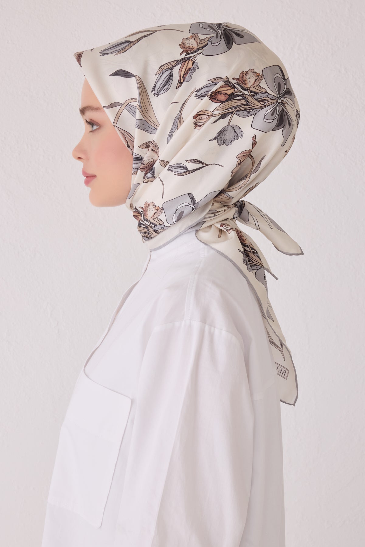 Belli 24 Kış İpek Eşarp-5 Taş Rengi