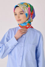 Belli 24 Kış İpek Eşarp-7 Kırmızı