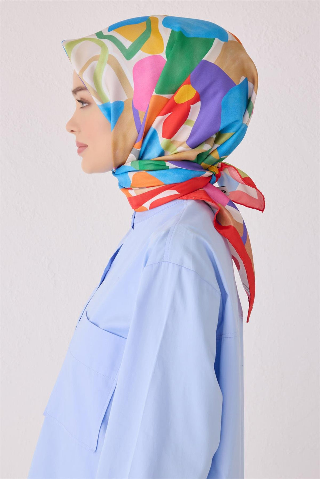 Belli 24 Kış İpek Eşarp-7 Kırmızı