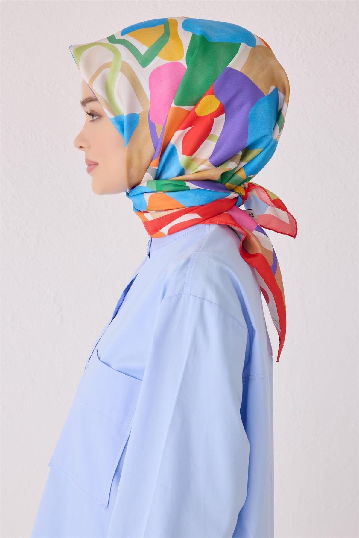 Belli 24 Kış İpek Eşarp-7 Kırmızı