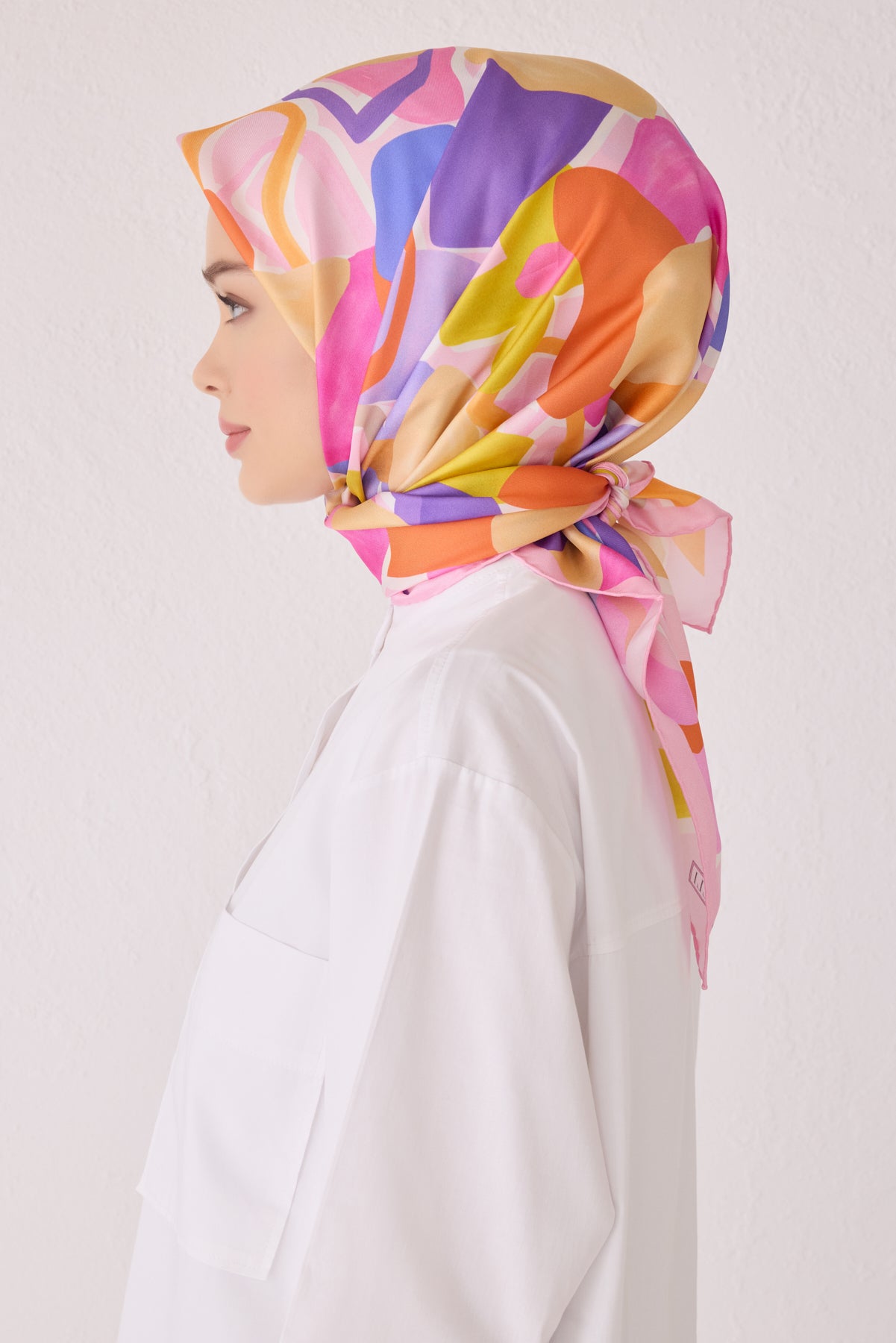 Belli 24 Kış İpek Eşarp-7 Pembe