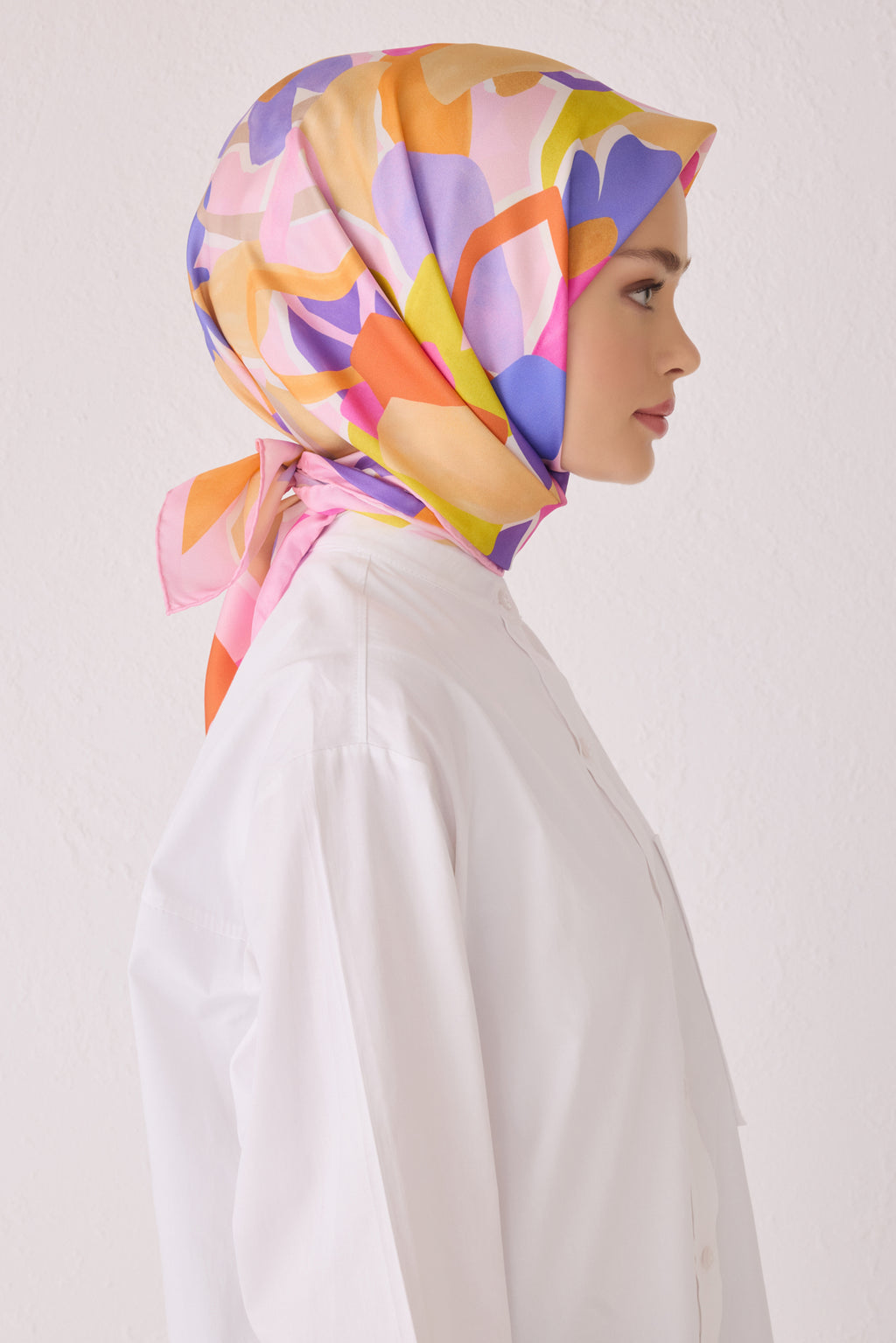 Belli 24 Kış İpek Eşarp-7 Pembe