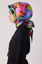 Belli 24 Kış İpek Eşarp-7 Siyah