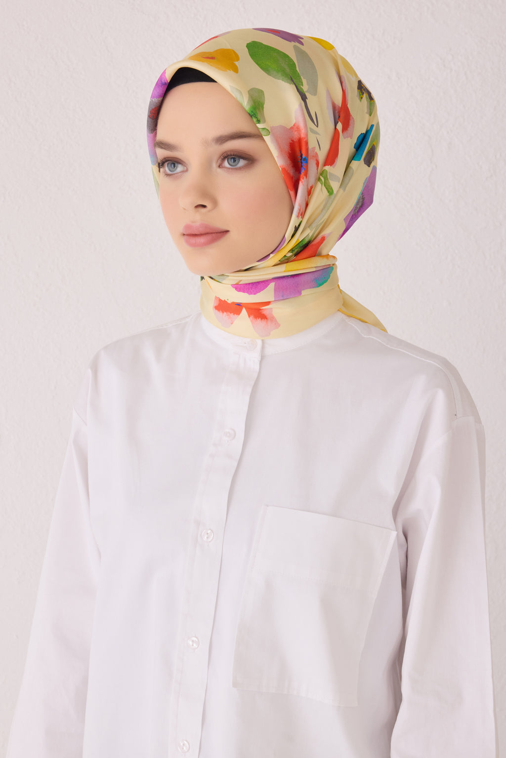 Belli 24 Kış İpek Eşarp-8 Sarı