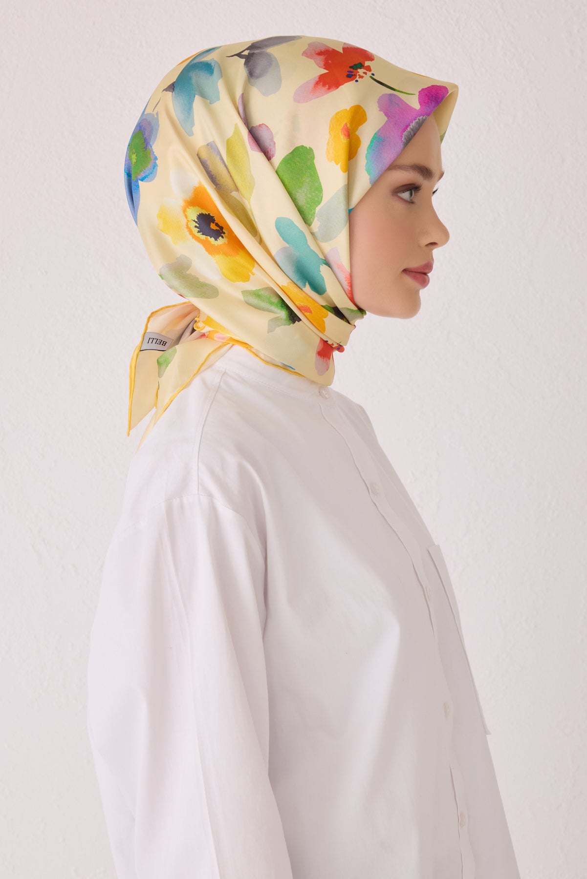 Belli 24 Kış İpek Eşarp-8 Sarı