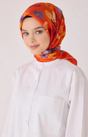 Belli 24 Kış İpek Eşarp-8 Turuncu