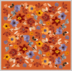 Belli 24 Kış İpek Eşarp-8 Turuncu