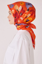 Belli 24 Kış İpek Eşarp-8 Turuncu