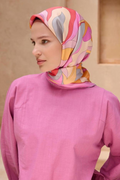 Belli 25 Yaz İpek Eşarp-13 Pembe