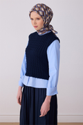 Belli 26y İpek Eşarp -13 Mavi