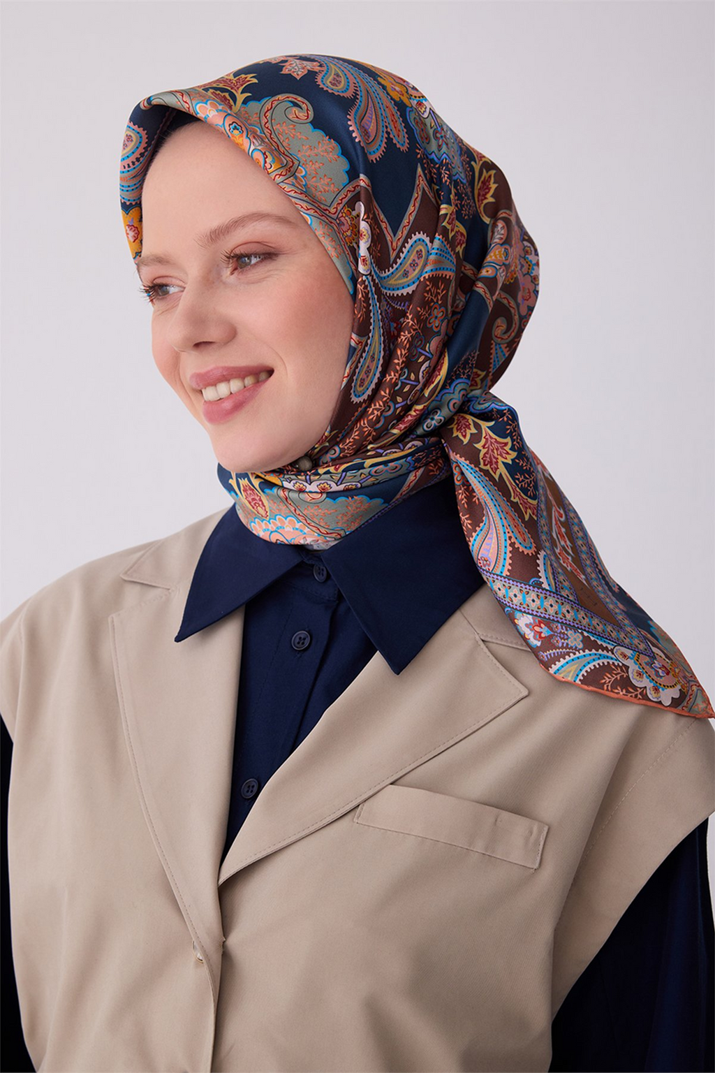 Belli 26y İpek Eşarp -16 Somon