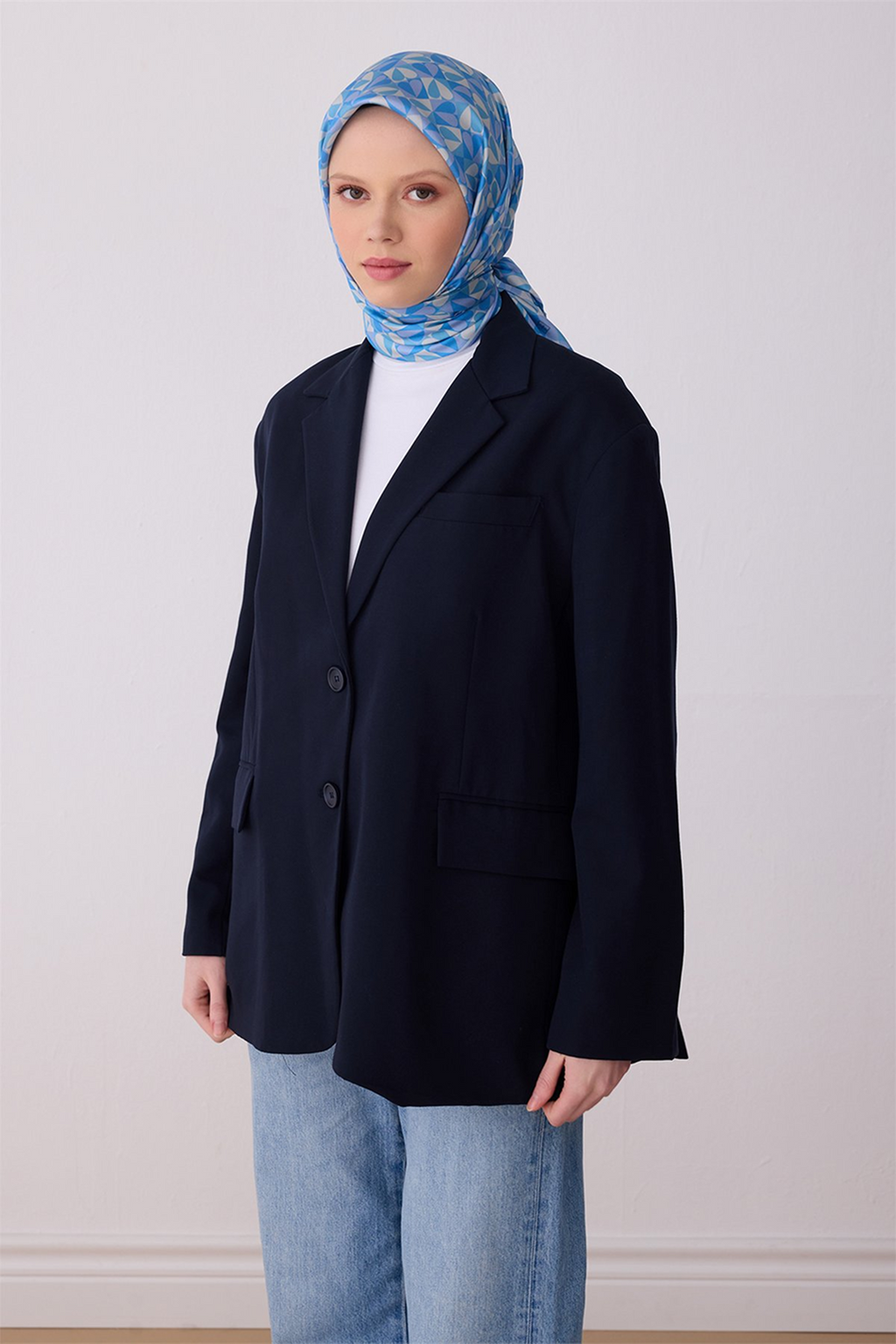 Belli 26y İpek Eşarp -19 Bebek Mavi