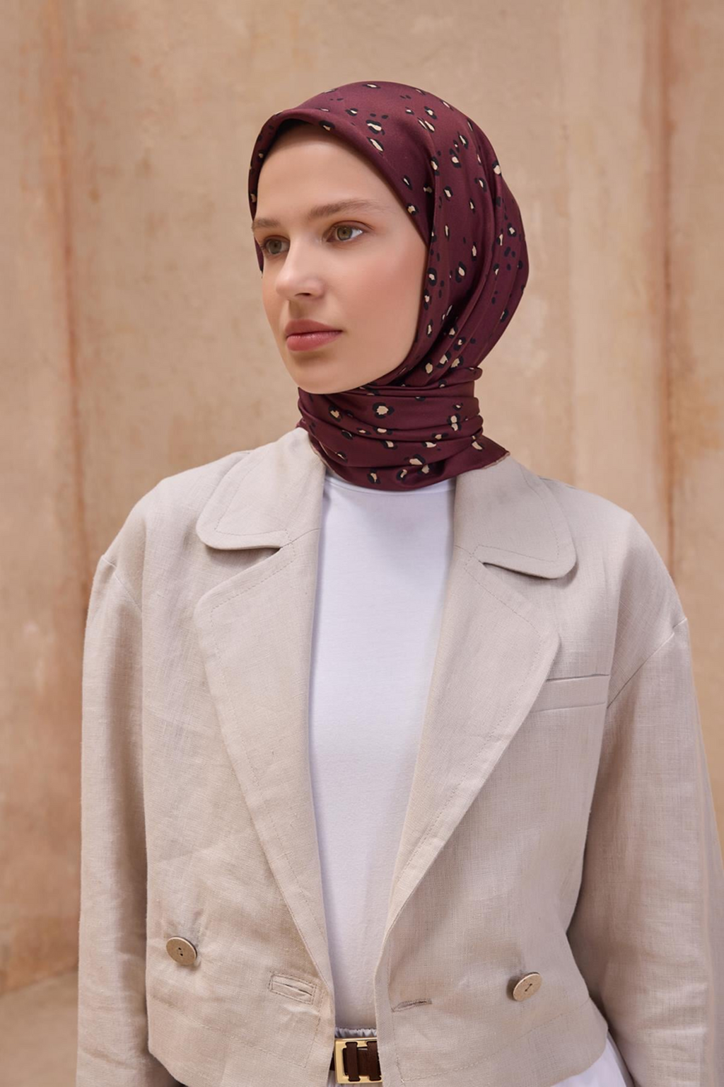 Belli 26y İpek Eşarp -20 Mürdüm