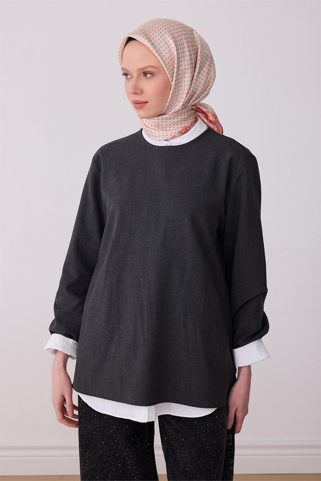Belli 26y İpek Eşarp -4 Somon